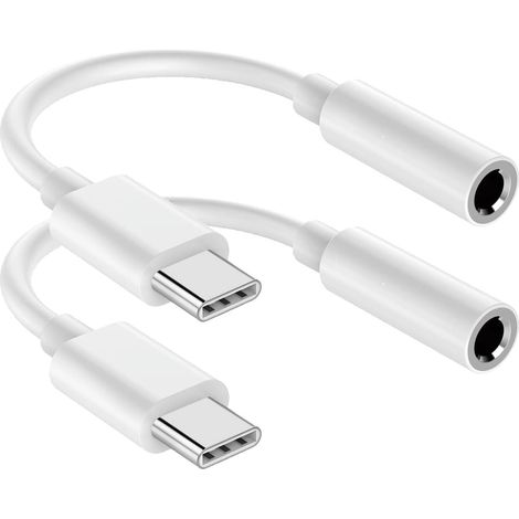 Stück 3,5-mm-kopfhöreranschlussadapter, Anschluss Für Iphone X (10)/8/8 Plus/7/7 Plus, Kompatibel Mit Ios 10.3, 11 Oder Höher, Usb-c-kopfhöreradapter, Weiß