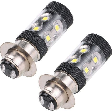 Superhelle P15d H6m Led-motorradscheinwerferlampe, Fern-/abblendlicht, 360°-abstrahlwinkel, Weißes Licht, 6500 K, 12 V, Plug & Play – 2 Stück H504, Von Debuns