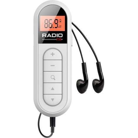 Taschenradio Mit Fm-funktion, Wiederaufladbares Tragbares Radio Mit Hervorragendem Digitalempfang, Lcd-bildschirm, Gürtelclip, Stereo-kopfhöreranschluss, Ideal Für Fitnessstudio, Wandern Und Camping (