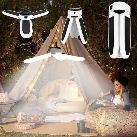 Tragbare Outdoor-leuchte, Led-campinglampe, Solar-powerbank, Wiederaufladbarer Akku, Leistungsstarke Außenbeleuchtung, Tragbare Taschenlampe, Notleuchte...debuns