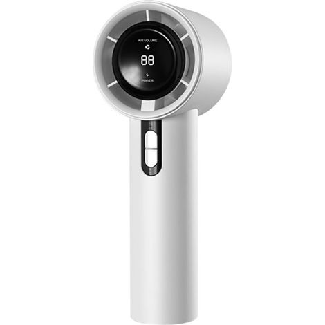 Tragbarer Mini-usb-ventilator Mit Digitalanzeige – Ideal Für Outdoor-aktivitäten, Camping Usw. – 1 Stück, Weiß