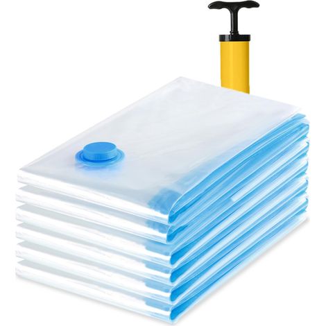 Vakuumbeutel Für Kleidung, 5 L (80 X 60 Cm), Mit Pumpe, Wiederverwendbar Für Kleidung, Sofa Und Reisen