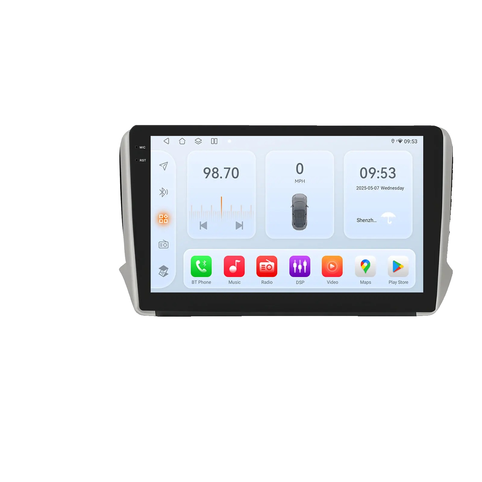 Autoradio, Navigationssystem, Smartphone-kompatibilität, Kompatibel Mit Peugeot 208 2008 Cc 2012-2018, Qs8(8g 128g 8core)