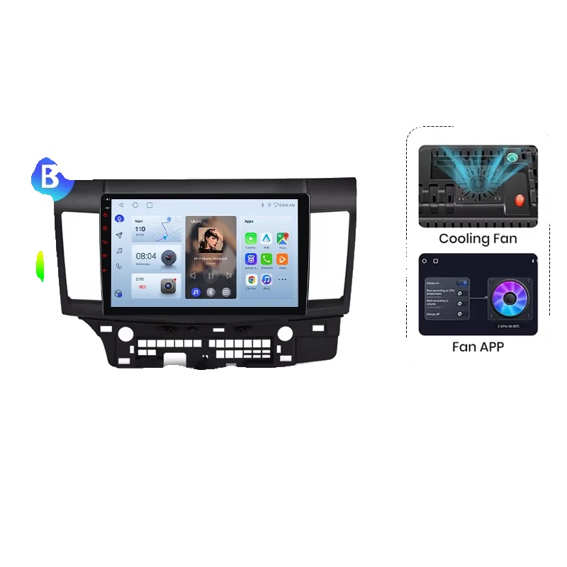 Autoradio, Touchscreen-schnittstelle, Navigationssystem, Kompatibel Mit Mitsubishi Lancer 2007-2013, V1 Pro (2gb-64gb) - B