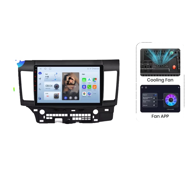 Autoradio, Touchscreen-schnittstelle, Navigationssystem, Kompatibel Mit Mitsubishi Lancer 2007-2013, V1 Pro (4gb-64gb) - B
