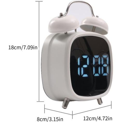 Verstellbarer, Leichter Tischwecker Für Tiefschläfer, Digitaler Alarm, Zwei Progressive Klingeltöne.