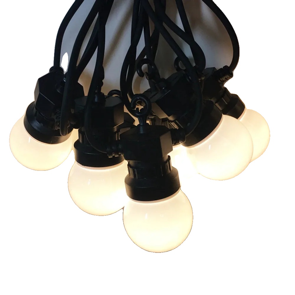 Globuslampen, Led-lichterkette, Wasserdichtes Design, Milchig-a, Eu-stecker-c, 36m 50lampen-a