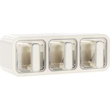Wandmontierter Gewürzorganizer, Gewürzaufbewahrungsbox, Große Küchengewürzbox, 3-teilige Pp-gewürzbox, Gewürzschublade Mit Löffel Für Gewürze, Salz Und Zucker, Bla