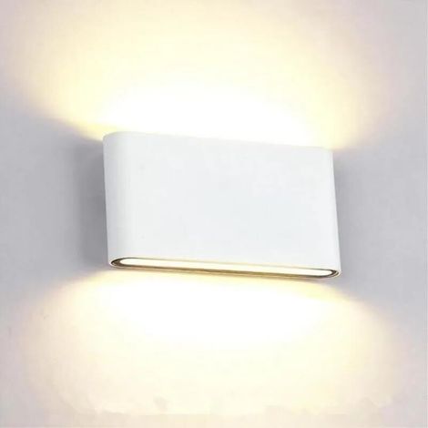 Wasserdichte, Weiße Led-wandleuchte – Ideal Für Schlafzimmer, Wohnzimmer, Treppenhäuser, Flure Usw. – 1 Stück, 17,5 Cm, Warmweißes Licht