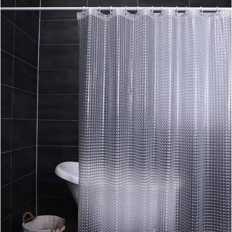 Wasserdichter Duschvorhang Mit 12 Haken, Weißes Katzenaugenmuster – 180 X 180 Cm