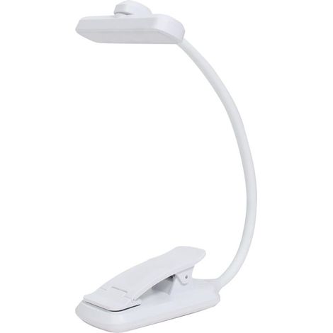 Wiederaufladbare Led-klemm-leselampe, Drei Farbtemperaturen, Ideal Für Reisen, Camping Usw., 1 Stück, Weiß.