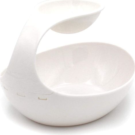 Wiederverwendbare Schalen Für Vorspeisen Und Dips, Zweistöckige Salatschüssel, Für Chips, Obst, Snacks, Servierschüsseln, Kleine Schüsseln Für Familienessen/partys/empfänge, Buffet (weiß, 1 Stück)