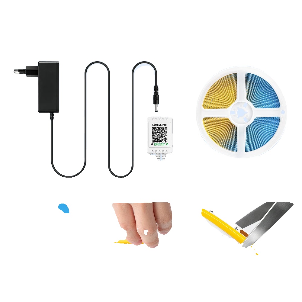 Led-streifenlichter, App- Und Fernbedienung, Dimmbares Und Zuschneidbares Design, 5m, 220v-240v Eu-stecker-b