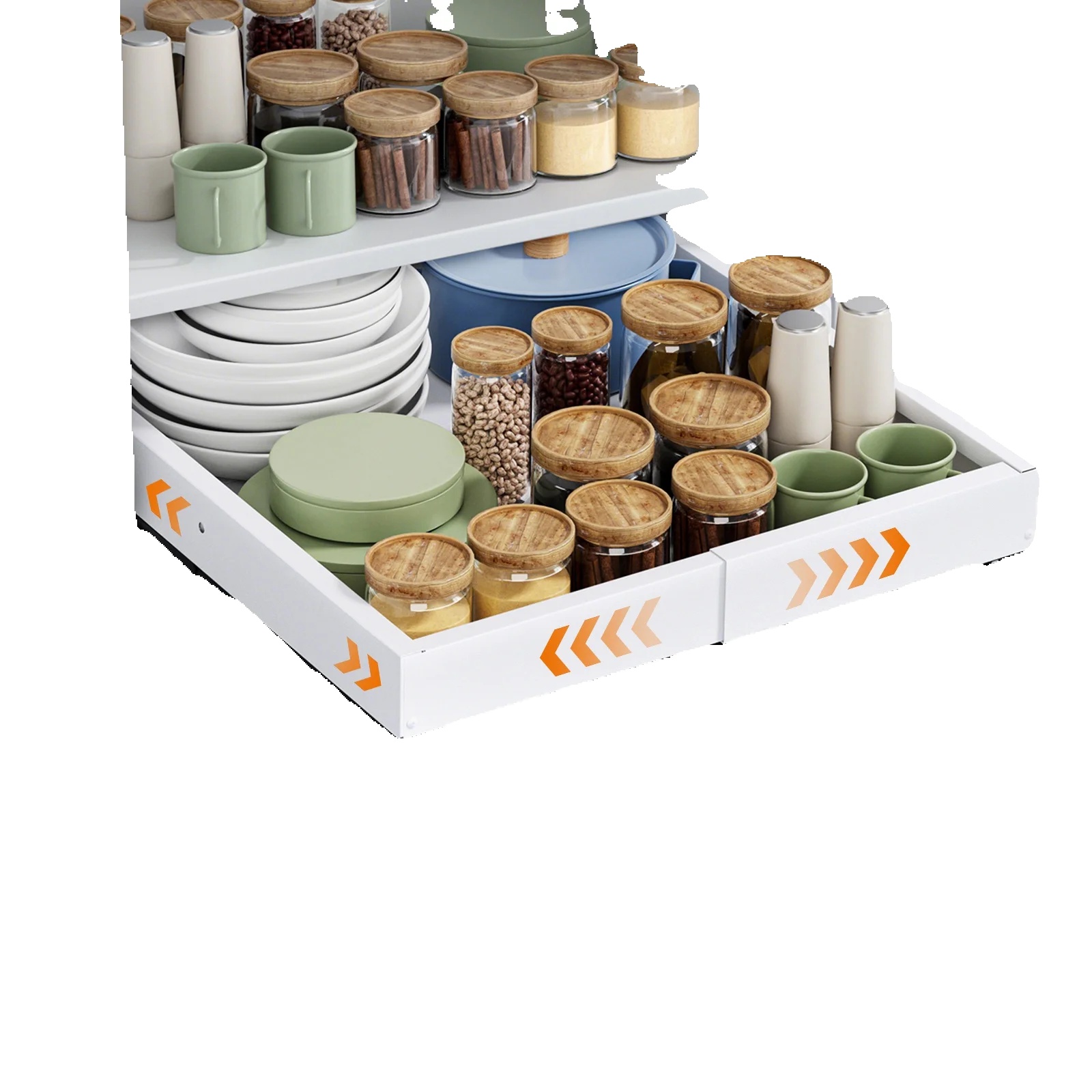 Schubladenorganizer, Verstellbare Abmessungen, Robuste Konstruktion, Weiss