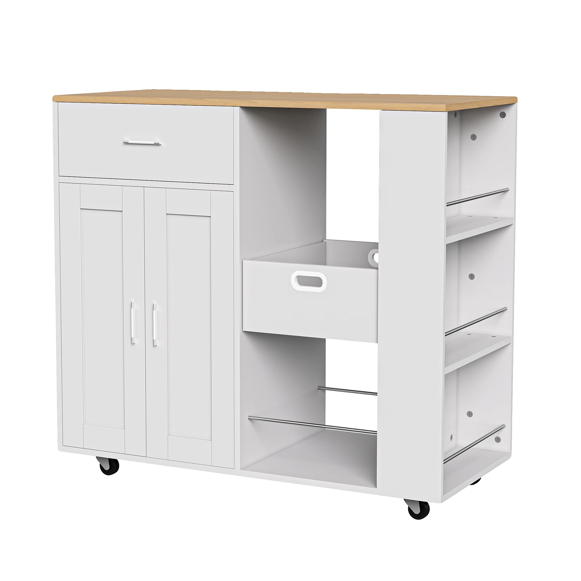 Küchenschrank, Bewegliches Design, Große Speicherkapazität, Weiß