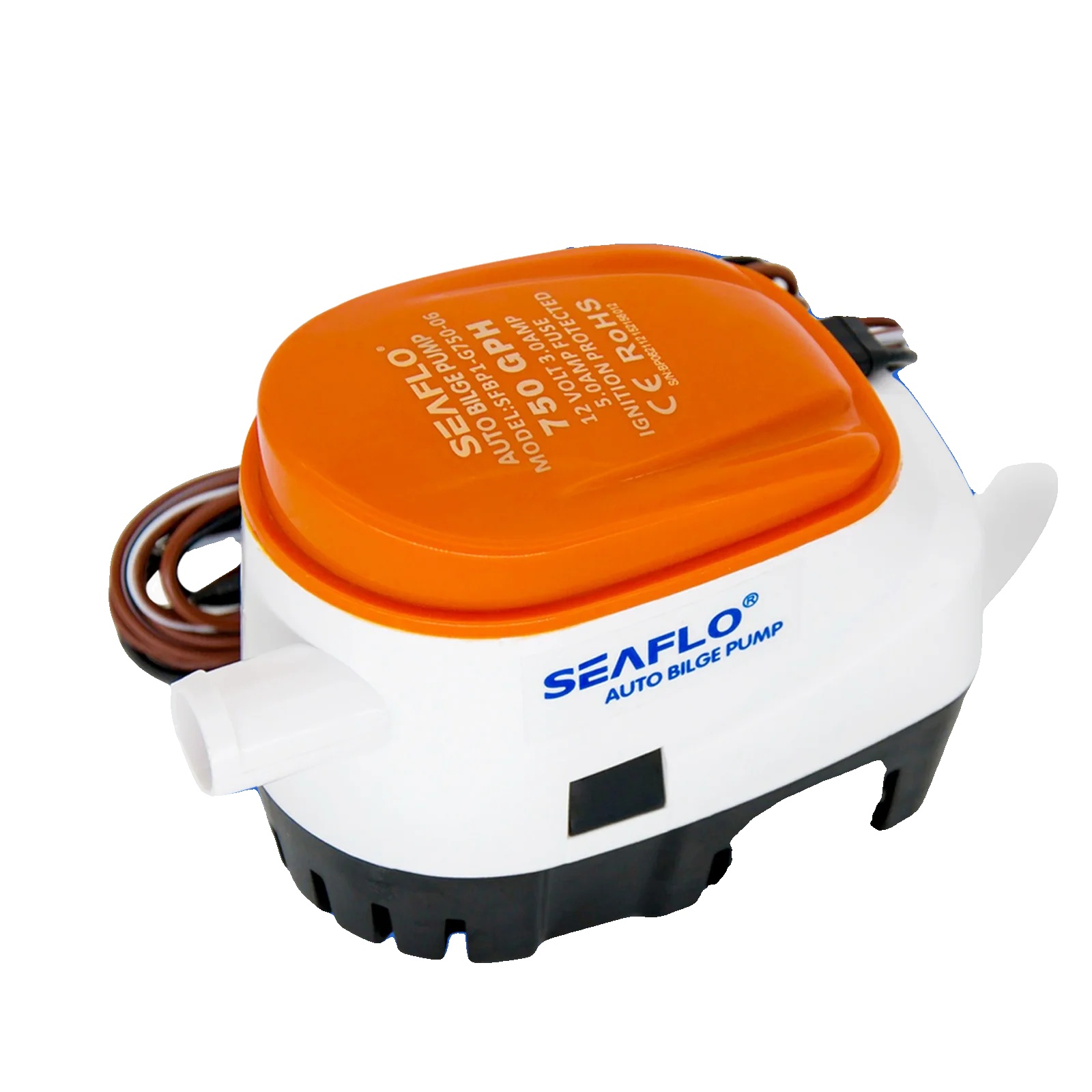 Tauchpumpe, 12v Dc, 750 Gph Durchflussrate, 5-blatt-laufrad, Automatischer Schwimmerschalter, Abmessungen: 7,8 X 4,4 X 5,1 Zoll