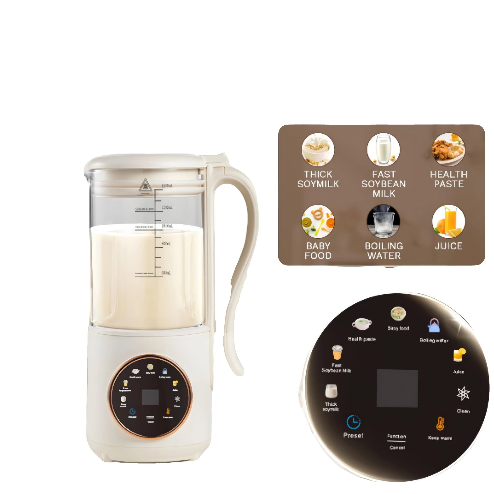 Hochleistungsmixer, 1400 Ml Kapazität, 304 Edelstahlklingen, 220v Spannung, 12-stunden-timer, 9 Voreingestellte Funktionen