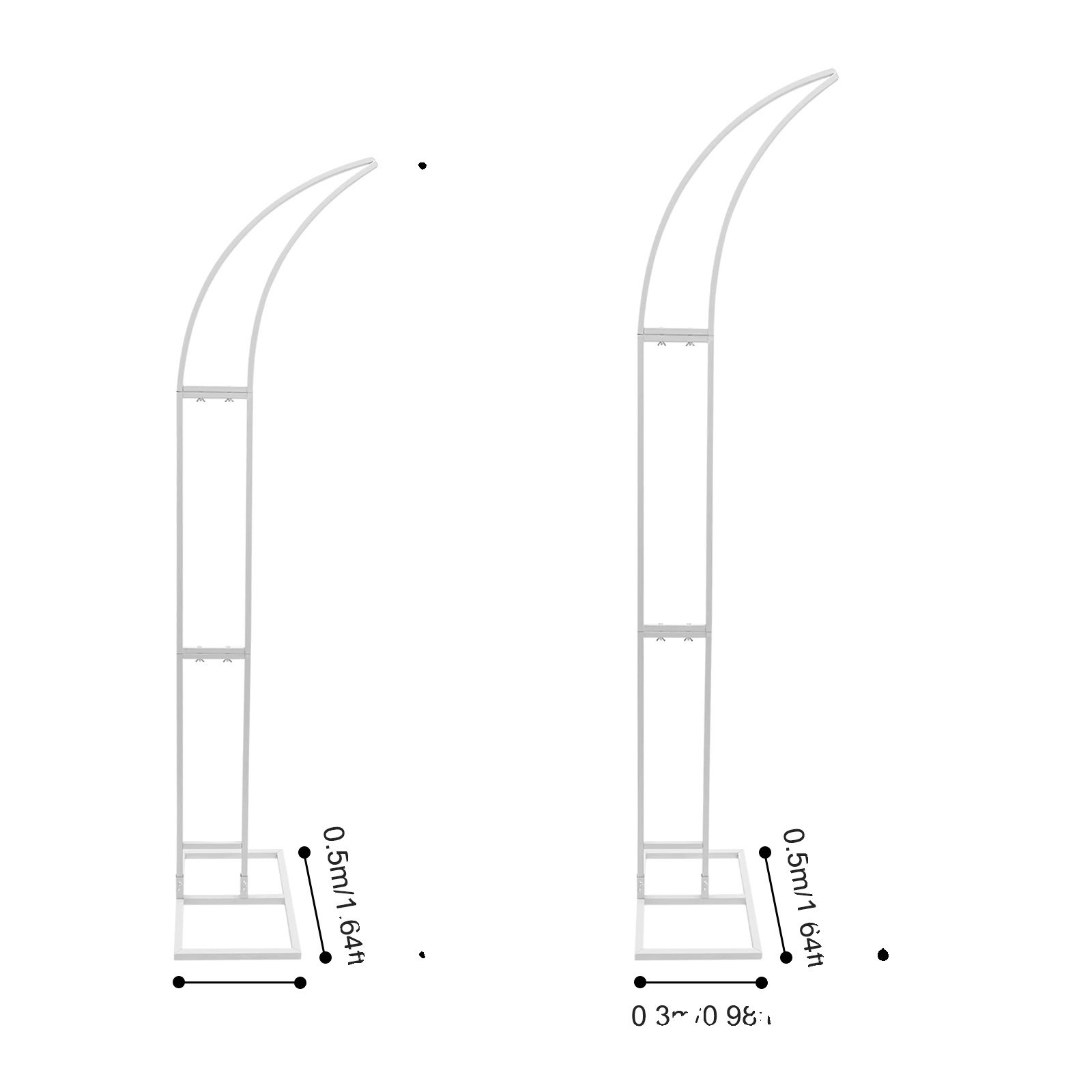 Hintergrundständer, Bogen-design, Langlebige Konstruktion, Weiss, M