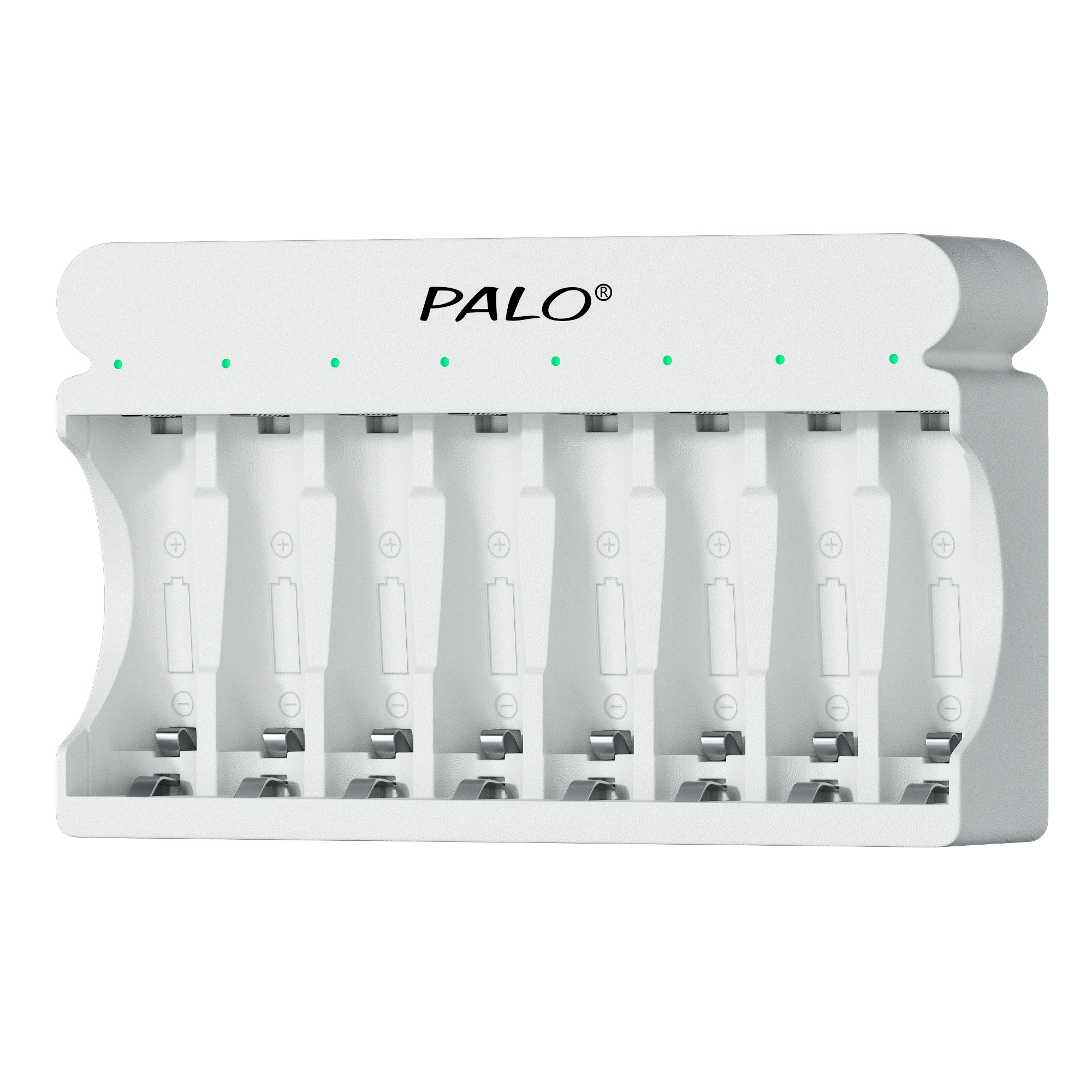 Batterieladegerät, 8 Steckplätze, Dual-ladeoptionen