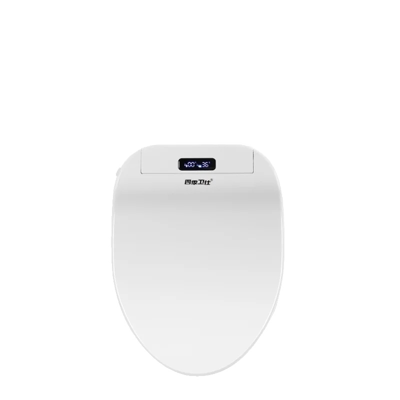 Intelligente Toilettensitz-bidet, Beheizter Sitz, Led-anzeige, Länge 51x39x12cm, 110v-240v, Rund, Eu-stecker