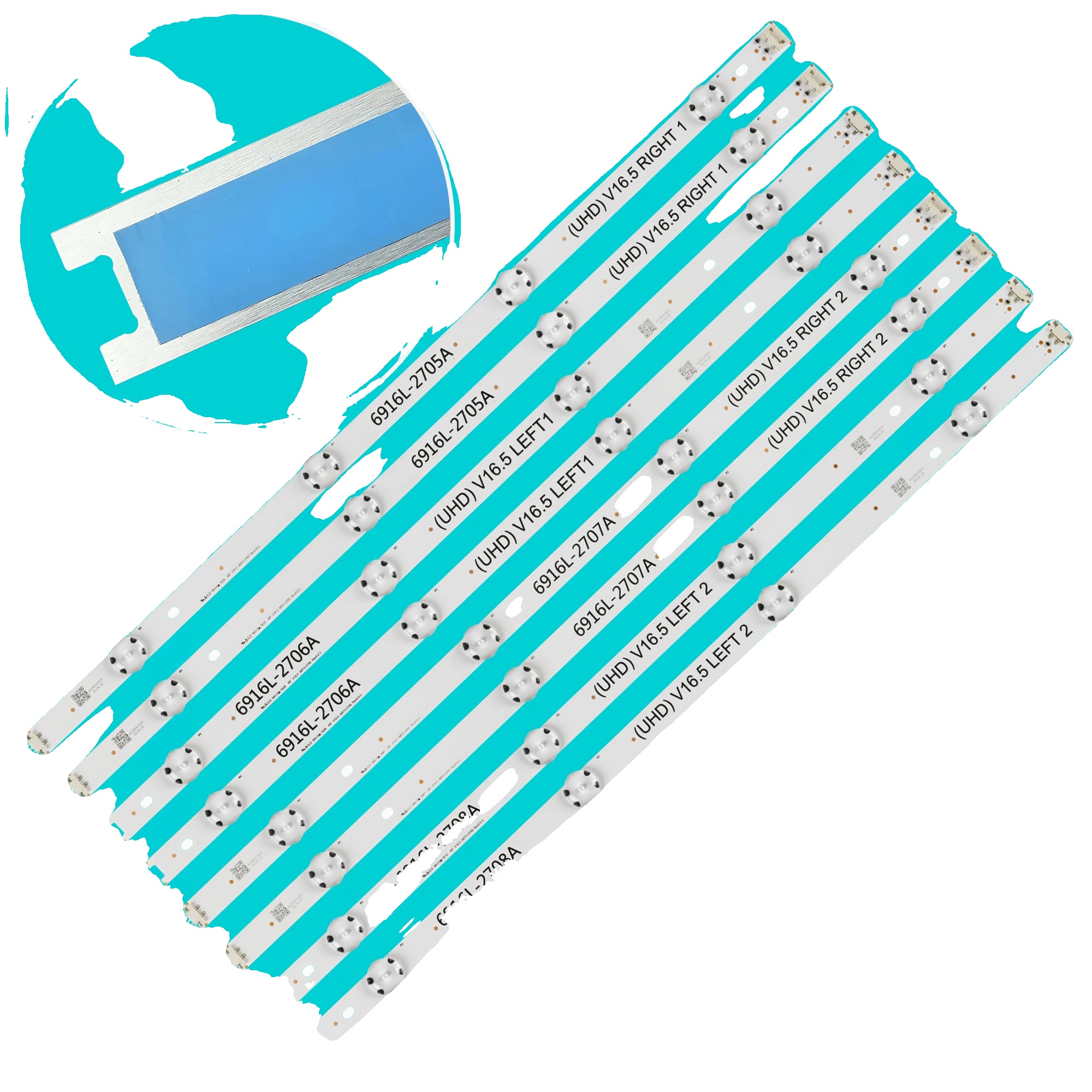 Led-hintergrundbeleuchtungsstreifen, Länge 977 Mm, 8 Led-perlen, 3v Spannung, Kompatibel Mit Mehreren Modellen, Ce-zertifiziert