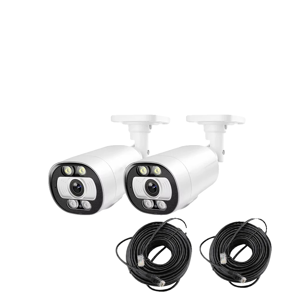 Poe Ip-kamera, Menschenerkennung, Zwei-wege-audio, 2pcs 5mp Zusatzkabel, Eu-stecker, 3,6mm