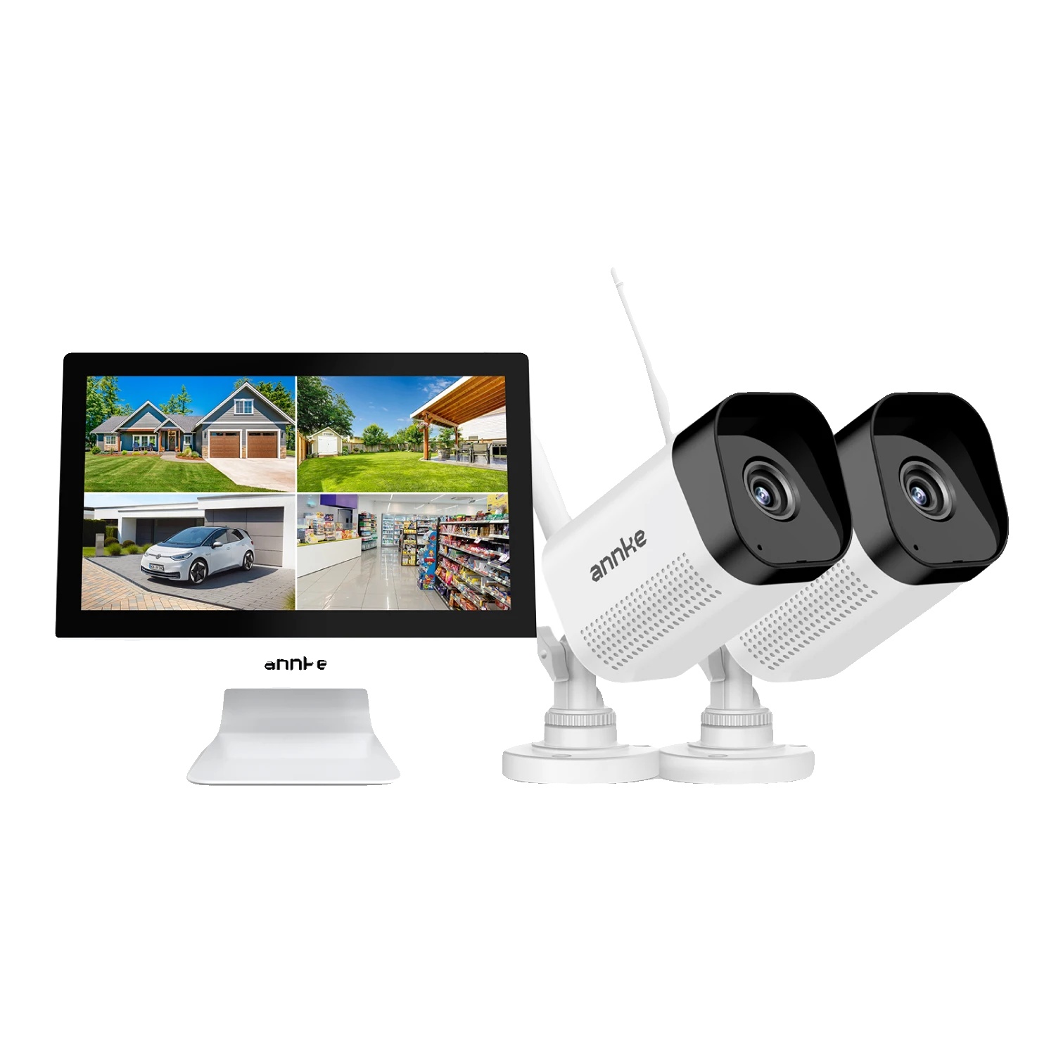 Sicherheitskamerasystem, 8mp Auflösung, Verbesserte Nachtsicht, 2pcs 5mp Kameras