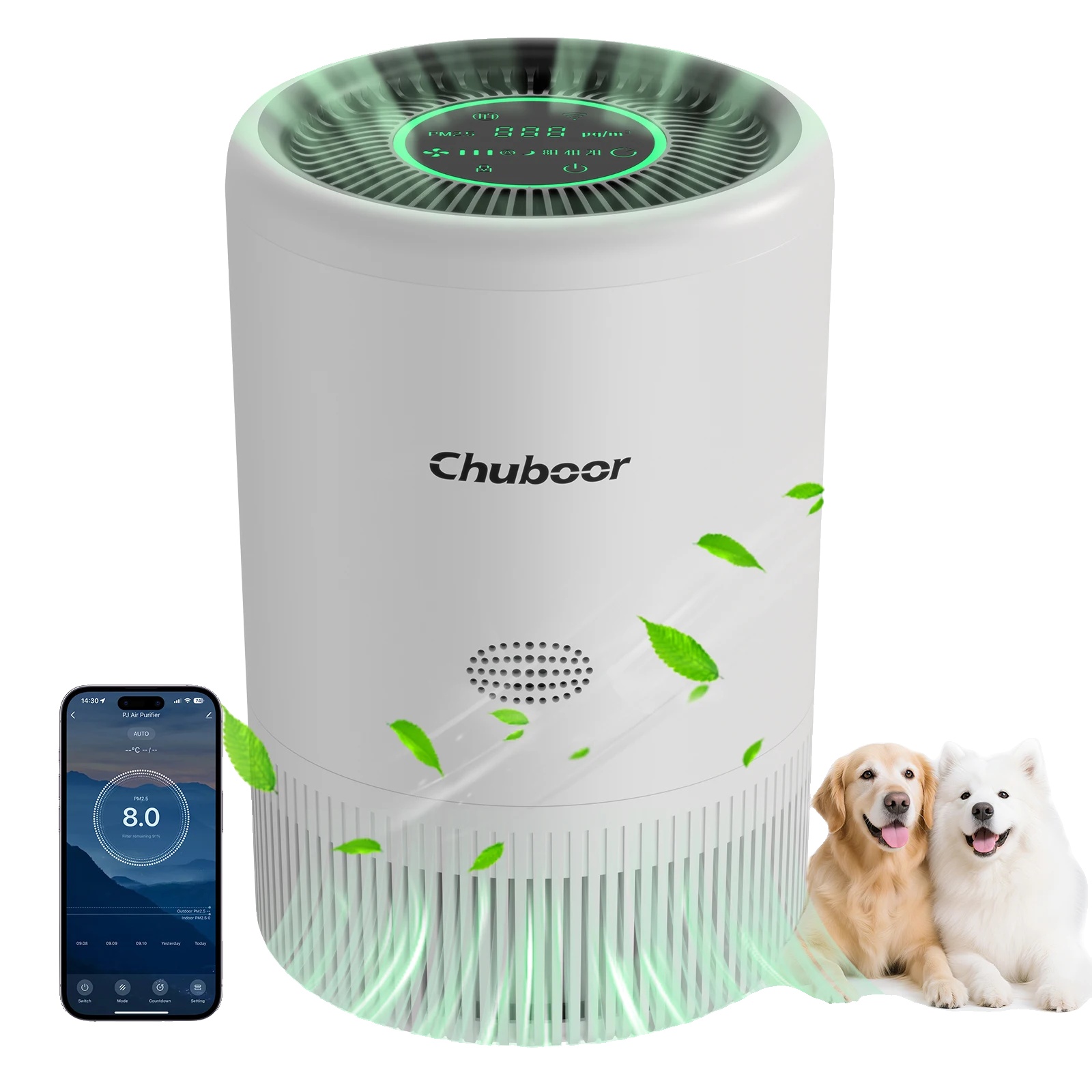 Luftreiniger, H13 Hepa-filter, Smart Tuya Steuerung, Wlan
