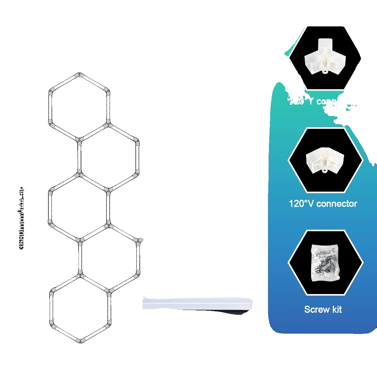 Led-lampen, Sechseckiges Design, 6500k Kühles Weiß, 5-loch-c, Andere Loch Kontaktieren Sie Mich-c
