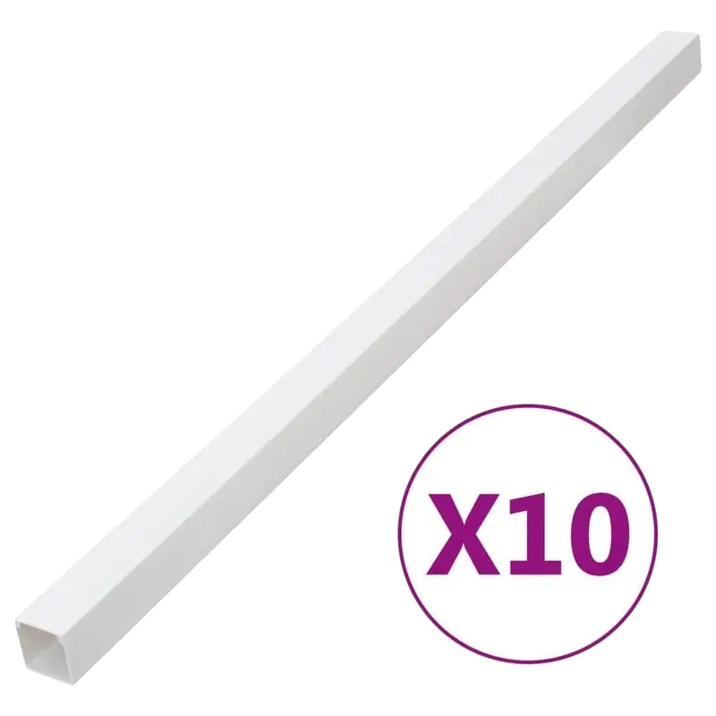 Kabelkanal, Pvc-material, 60 Mm X 40 Mm Abmessungen, 10 M Länge, Aufputzmontage, Kabelmanagement-kompatibilität