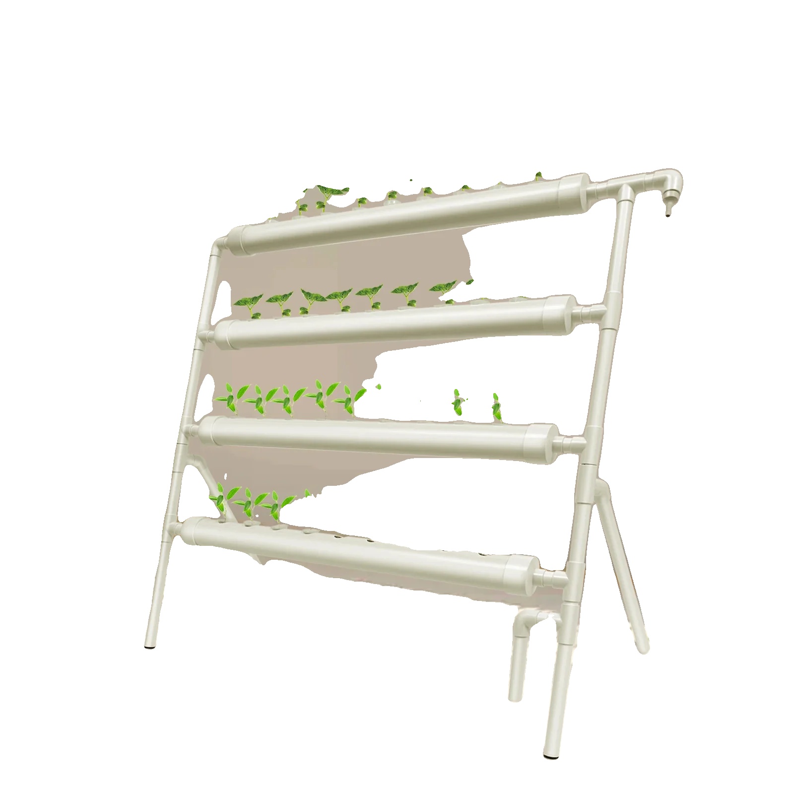 Hydroponisches Anbauset, 36 Pflanzenkapazität, Pvc-u Material, 95x45x100 Cm Abmessungen, Maximale Durchflussrate 44 Gal/h, Maximale Pumpenhöhe 5,91 Ft
