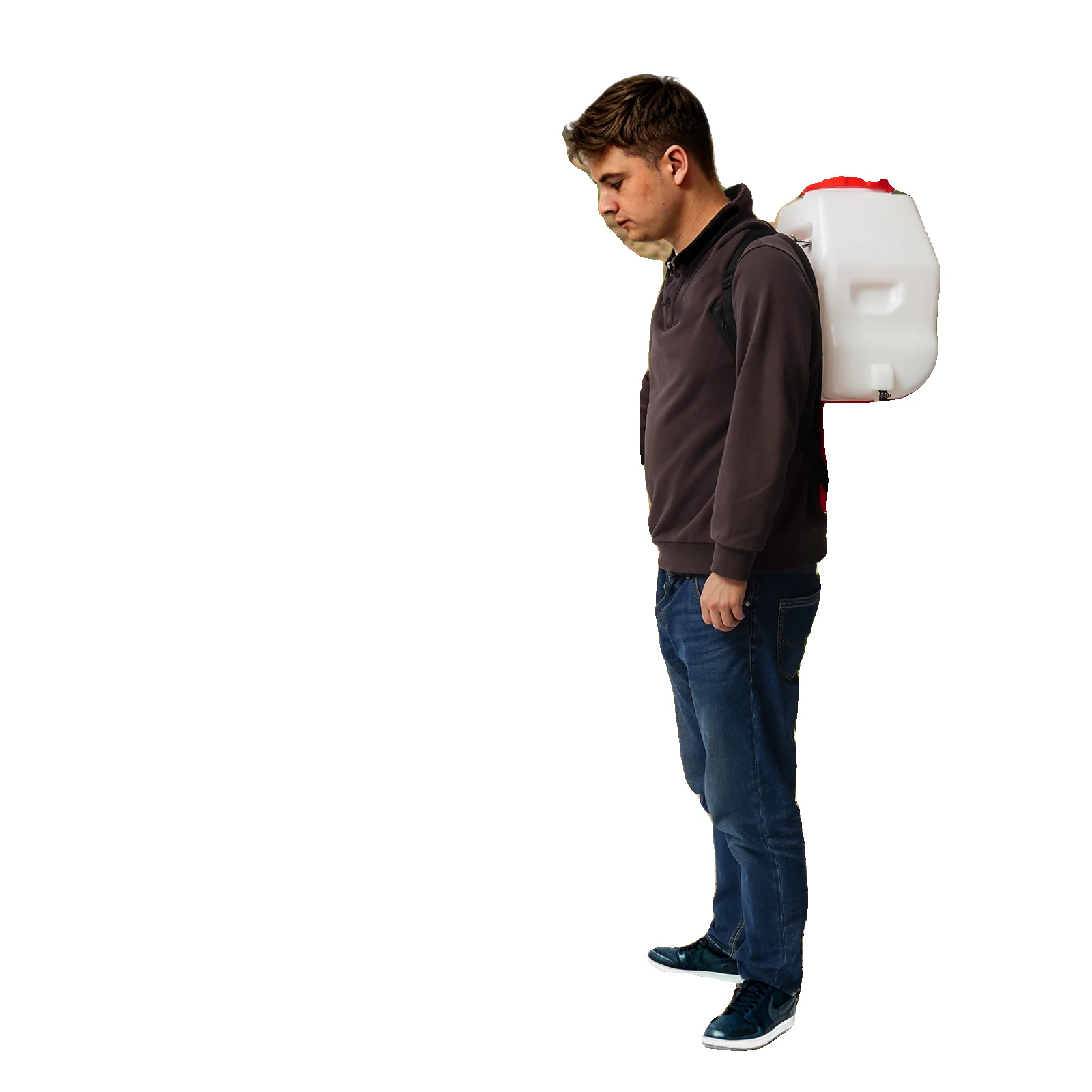 Rucksacksprühgerät, 20l Kapazität, Hochdruckleistung, Weiss