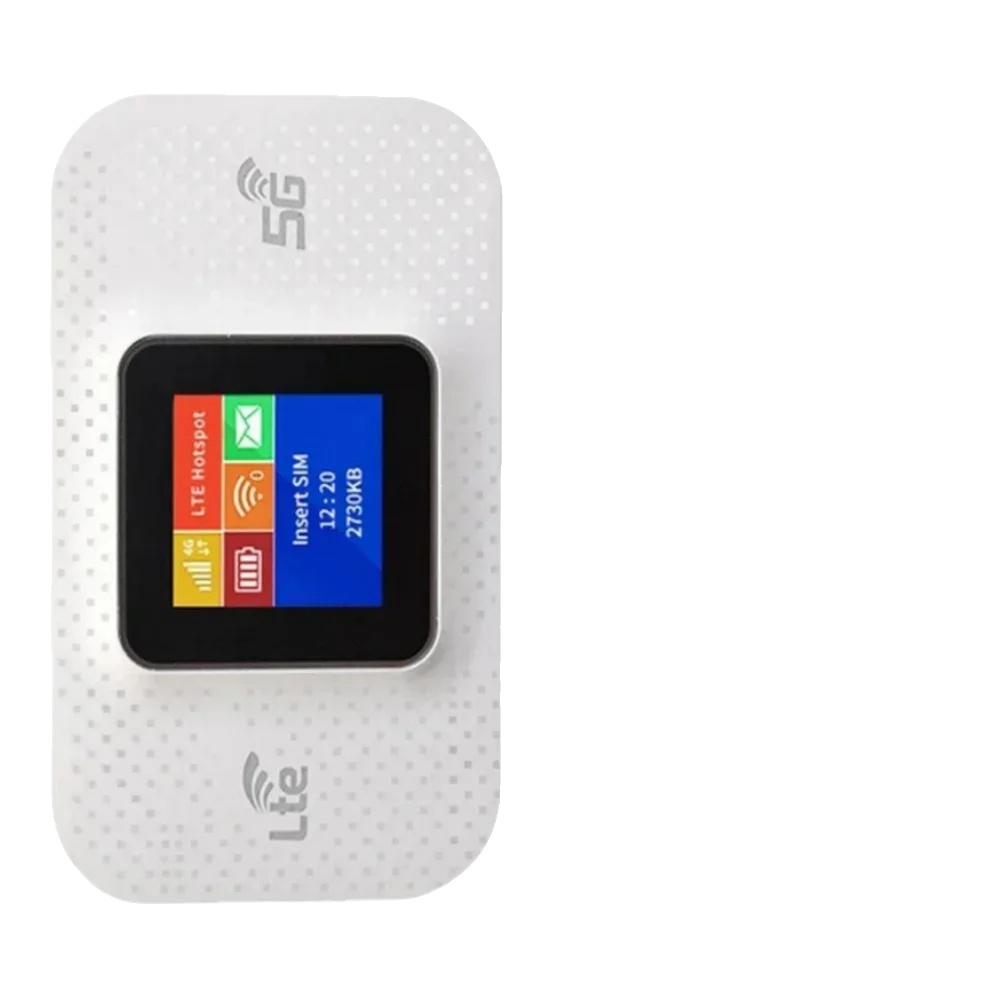 Kabelloser Tragbarer Router, 4g Lte Unterstützung, Kompaktes Design, Weiss