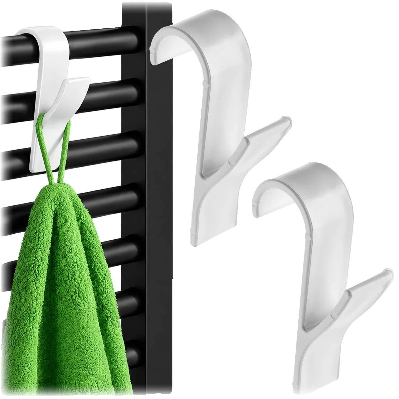 Badezimmerheizungs-haken, Leichtes Design, Rostbeständig, Weiss