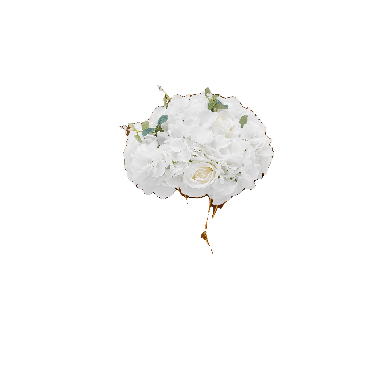 Blumenball-arrangement, 20 Cm Durchmesser, Künstliche Seide Und Kunststoff, Innendekorationen, Hochzeitsmittelstücke, Blumenarrangement