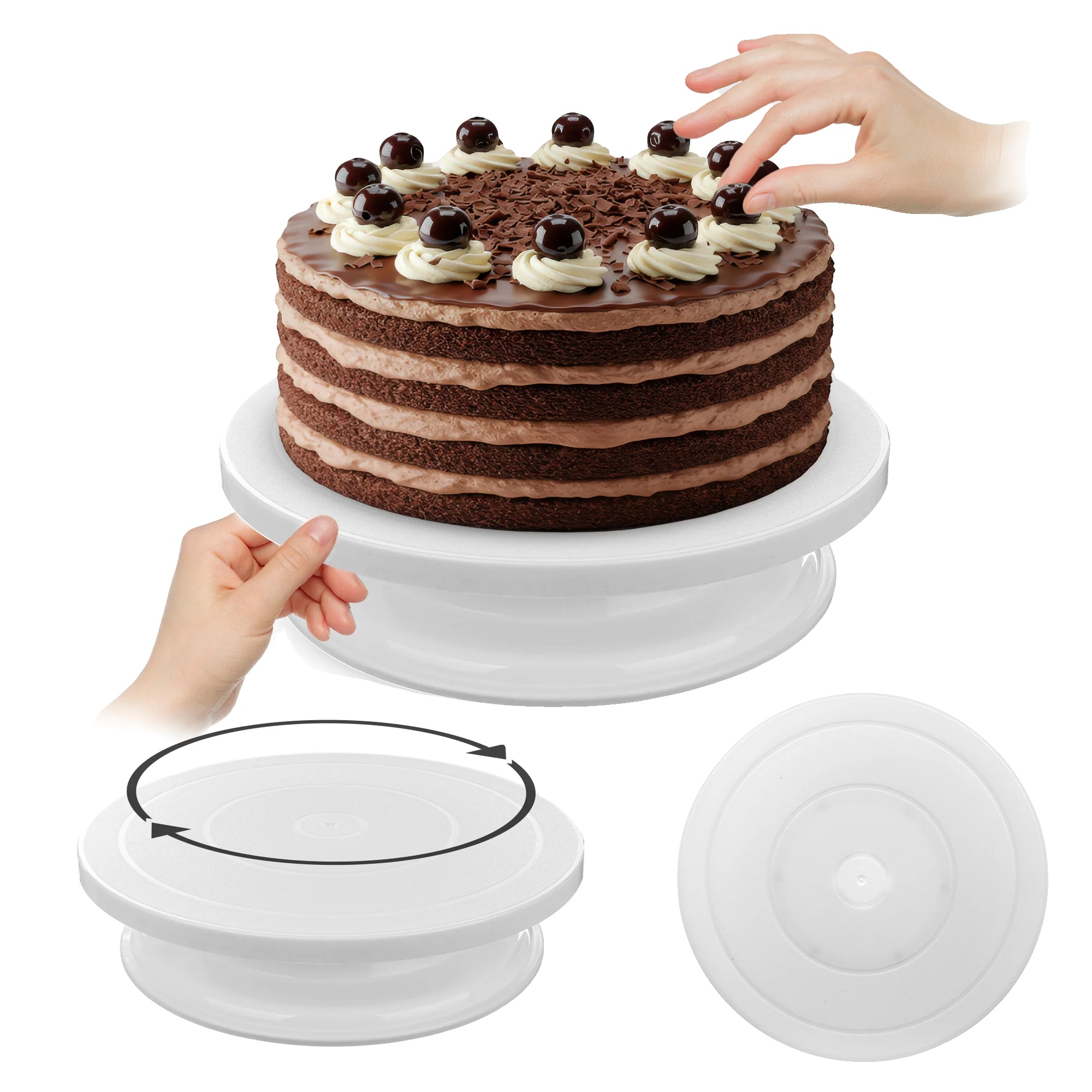 Tortenständer, Glasmaterial, 28 Cm Durchmesser, Runde Form, Lebensmittelkontaktmaterial-zertifizierung, Geeignet Zum Servieren Von Desserts