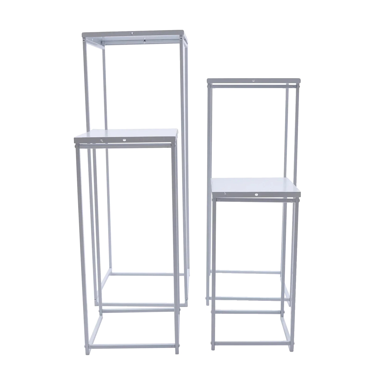 Blumenstand, Langlebiges Eisen, Elegantes Design, L, Weiss