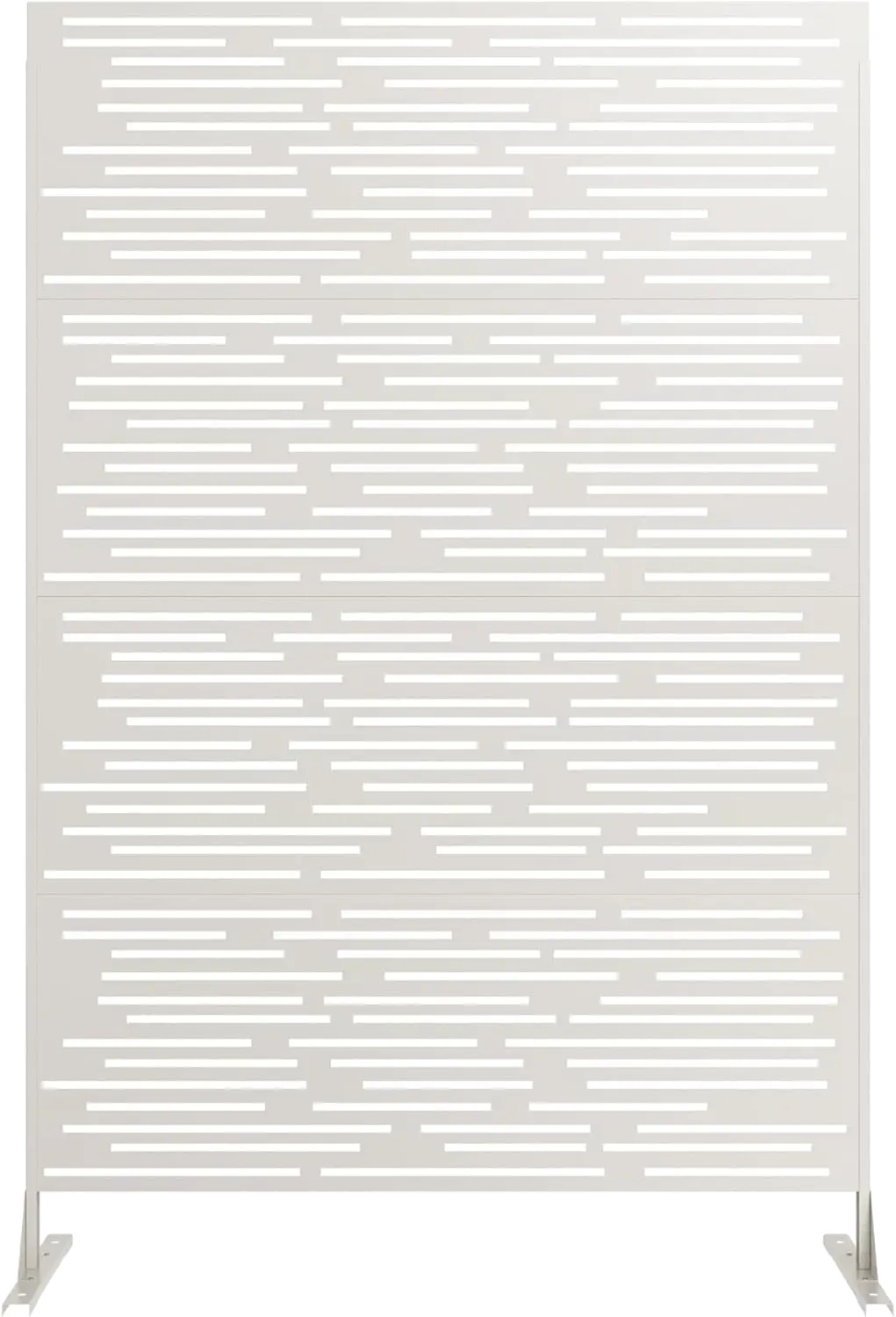 Privatsphäre-schutz, Geometrisches Lasergeschnittenes Design, Wetterfeste Konstruktion, Weiß-streifen(lw)