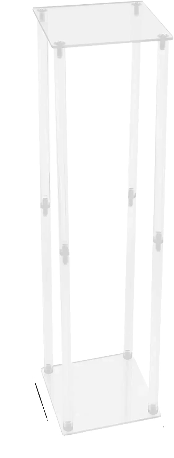 Blumenstand, Klares Acryl, Elegantes Design, Weiss