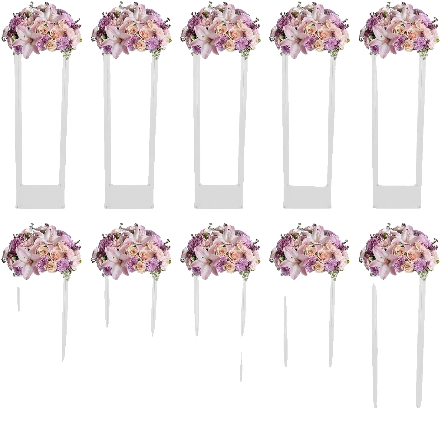 Blumenstand, Acrylkonstruktion, Abnehmbar Für Einfache Lagerung, Weiss