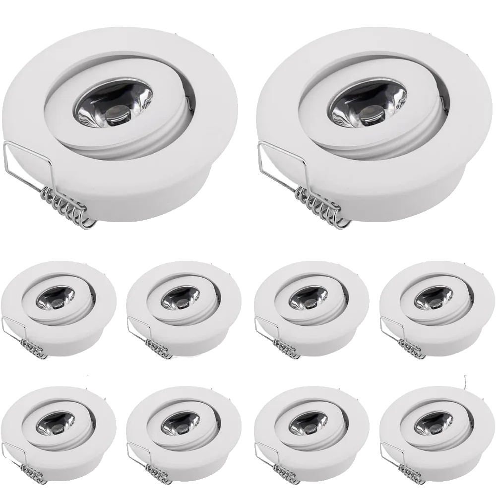Downlight, Mini-einbau-design, Warmweißes Led, Weißer Körper, Warmweiß 3000k-b, 3w-b
