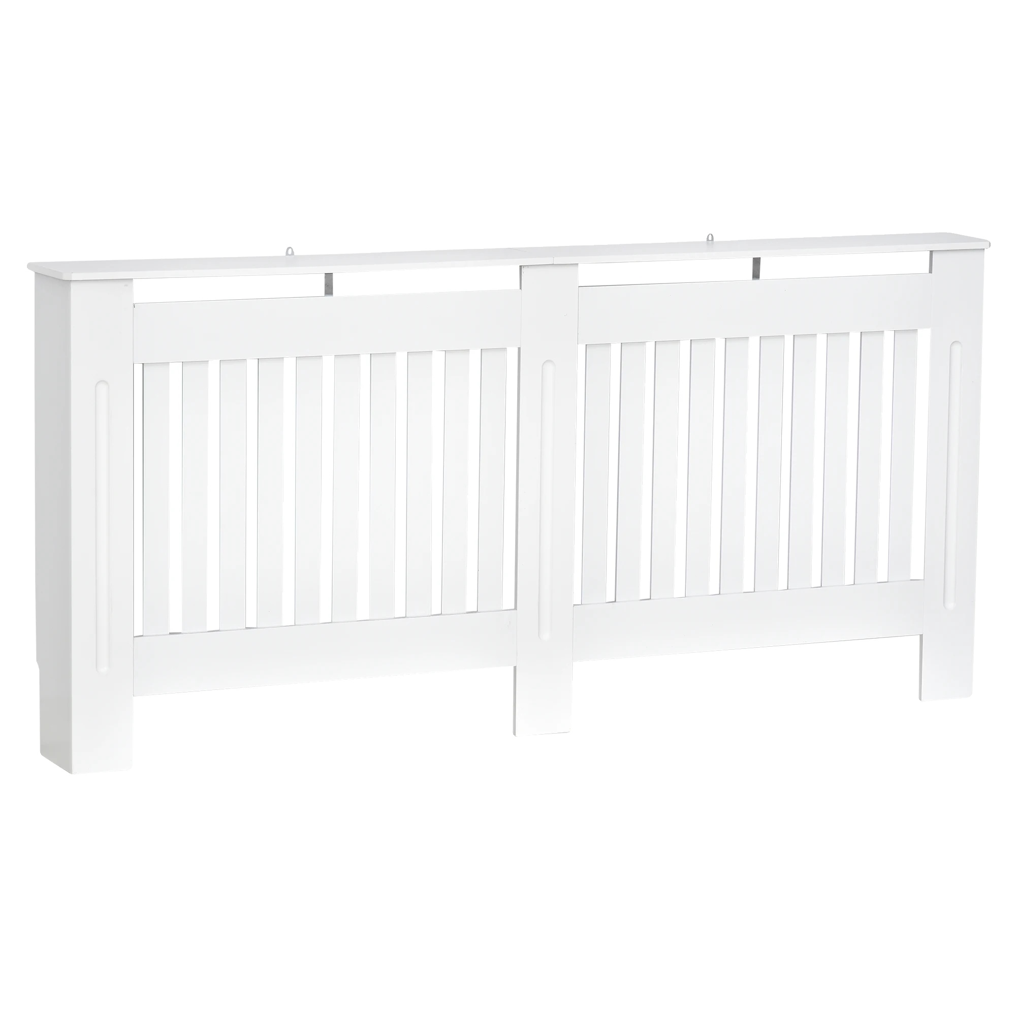 Heizkörperabdeckung, Mdf-material, Abmessungen 172 Cm X 19 Cm X 81 Cm, Lamellen-design, Kindersicherheitsmerkmale, Regal-funktionalität