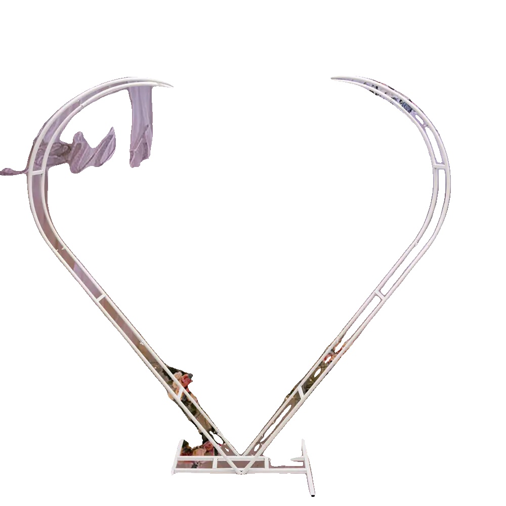 Hochzeitsbogenständer, Herzform-design, Langlebige Metallkonstruktion, Weiss, M