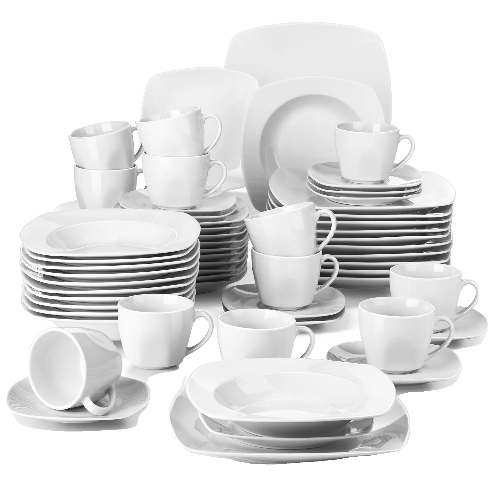Geschirrset, Elegantes Design, Service Für 12, 60pcs