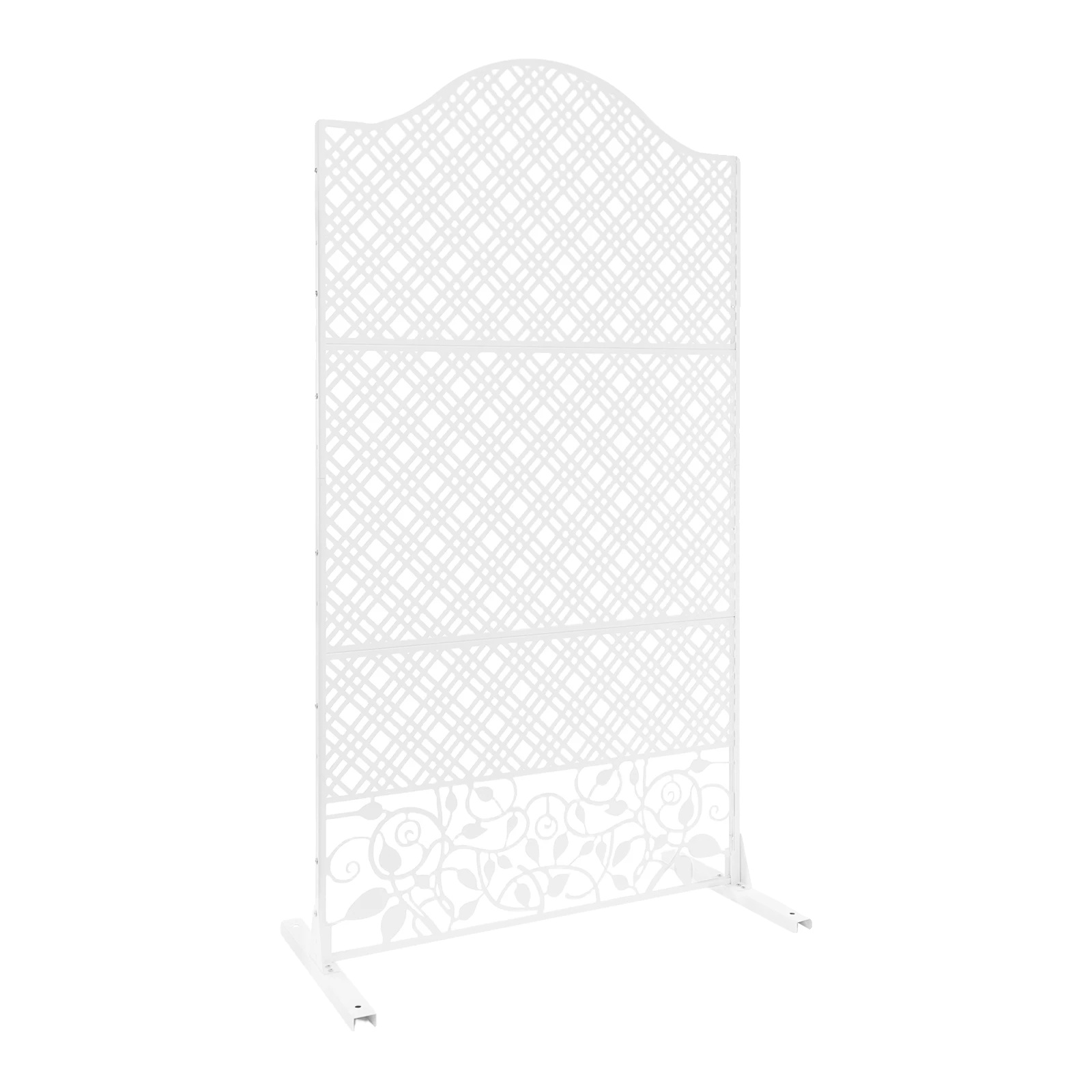Privatsphäre Bildschirm, Freistehendes Design, Dekoratives Hohlpaneel, Weiss
