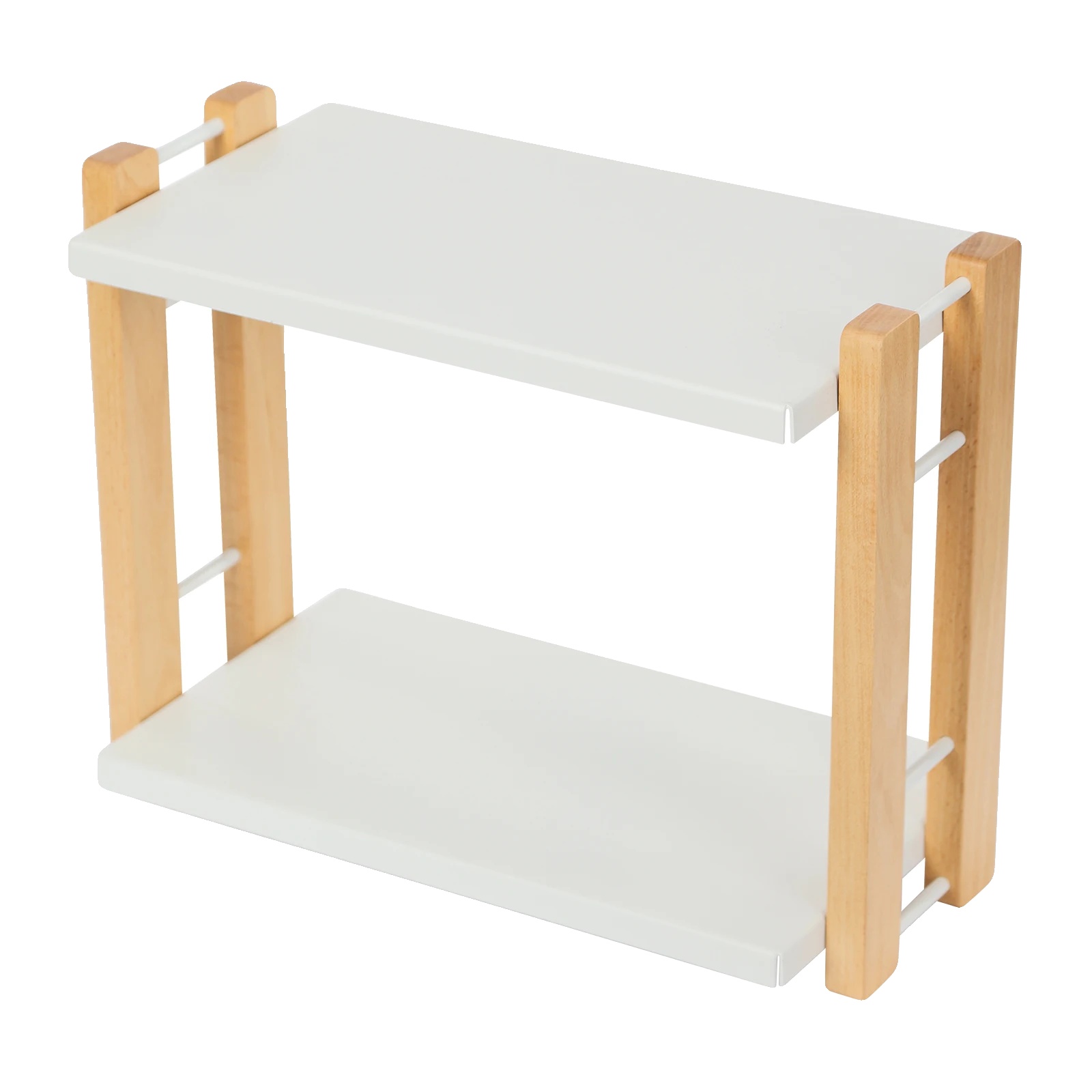 Makeup Organizer, 2-stufiges Design, Große Kapazität, Weiss