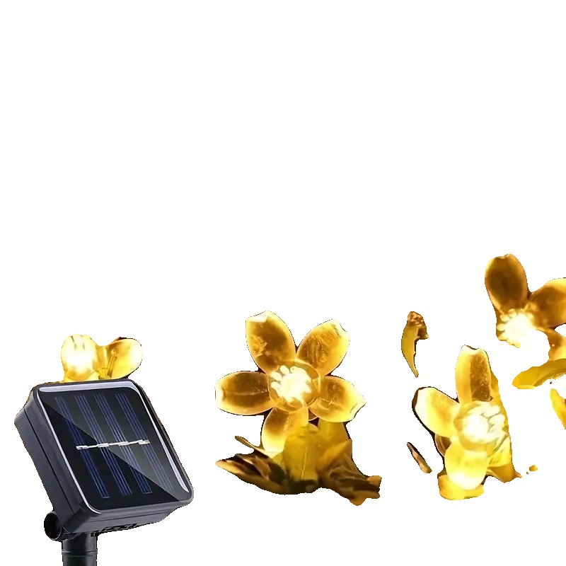 Solar-lichterketten, Umweltfreundliches Design, Einfache Installation, Warmweiß, 12m 100 Led-a