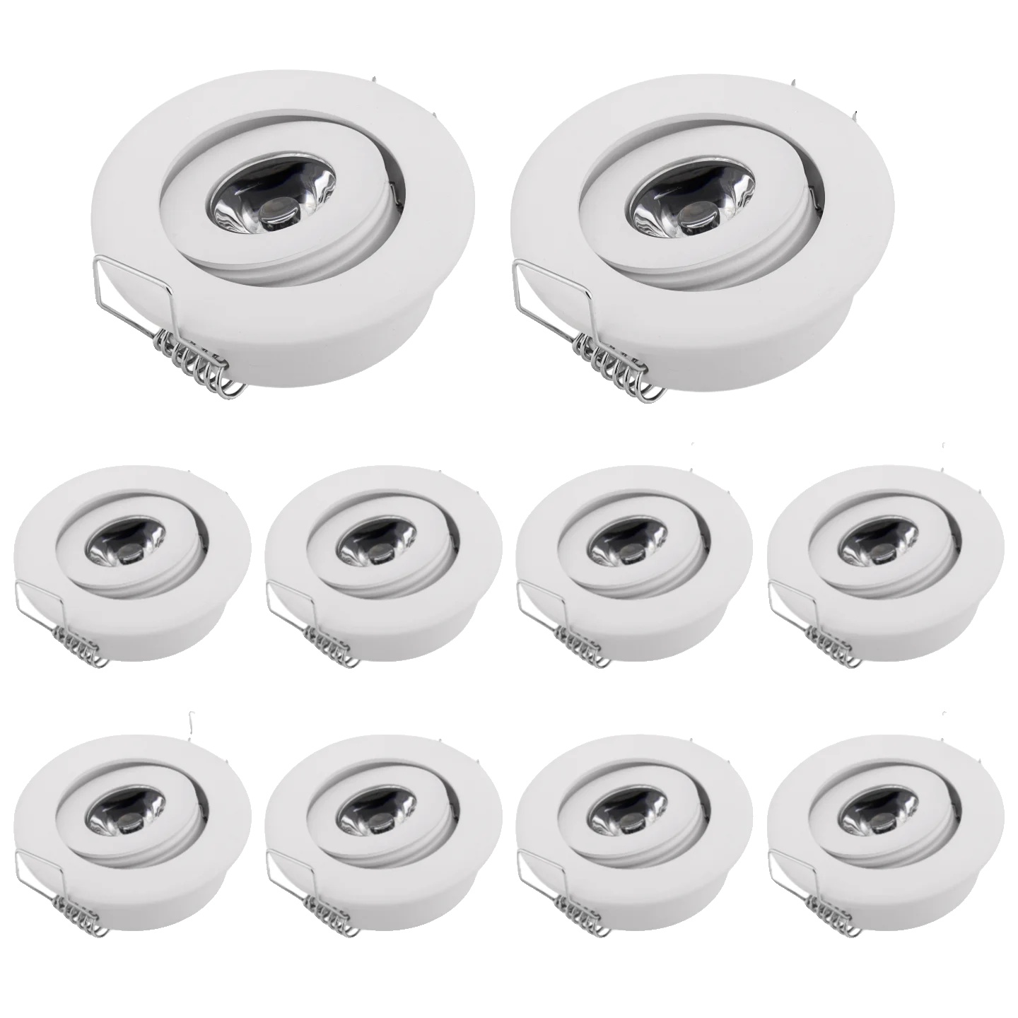 Einbauleuchte, 3w Leistung, Warmweißes Licht, 10pcs Weiß, 3w 3000k-b