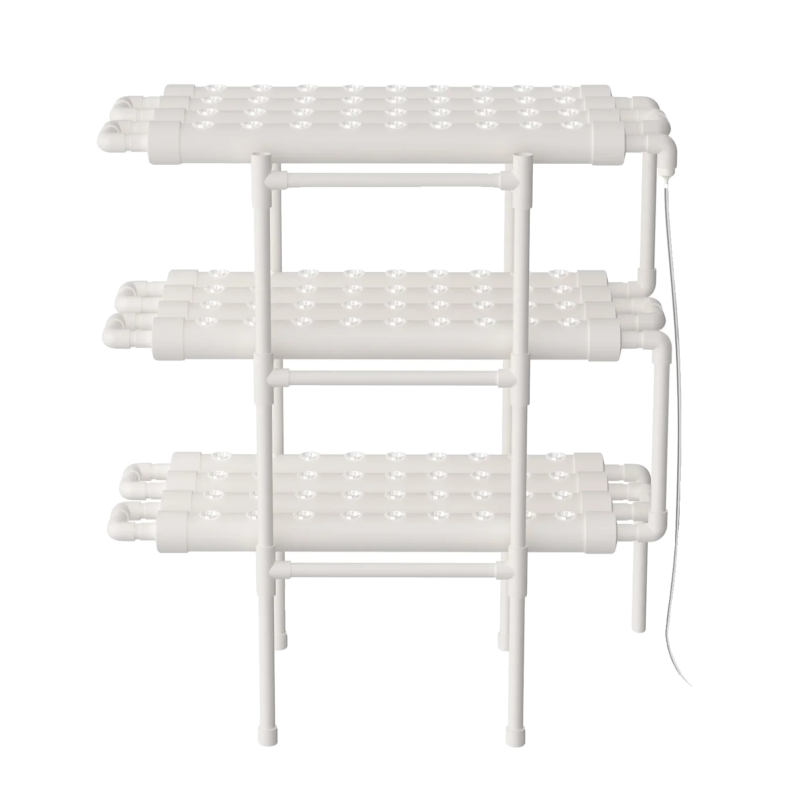 Hydroponisches Anbauset, 3-stufiges Design, 108 Pflanzenkapazität, Weiss