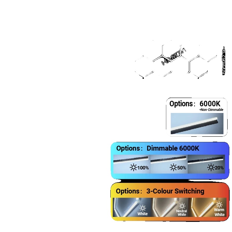Garagenlicht, Dimmbare Funktionalität, Farbtemperaturflexibilität, Hr-8hex, Aluminiumgehäuse-c, 3 Farbwechsel-a